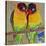 Lovebirds Yelllow-null-Stretched Canvas