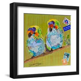 Lovebirds-null-Framed Art Print