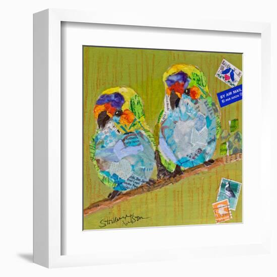 Lovebirds-null-Framed Art Print