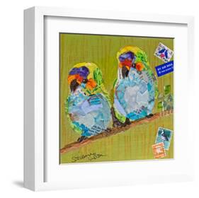 Lovebirds-null-Framed Art Print