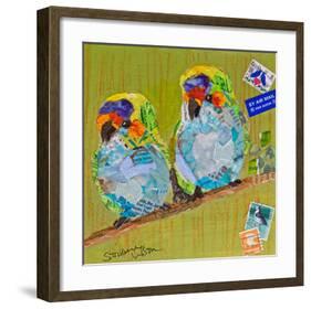 Lovebirds-null-Framed Art Print