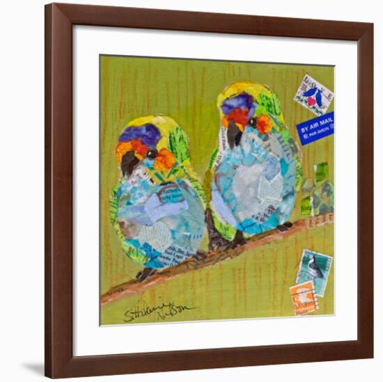 Lovebirds-null-Framed Art Print