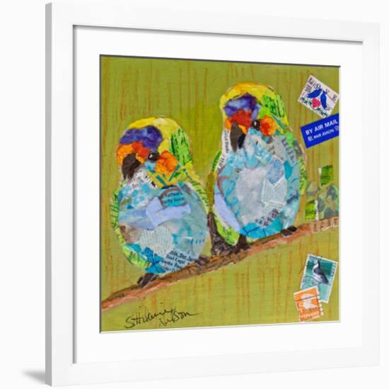 Lovebirds-null-Framed Art Print