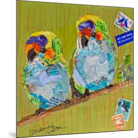 Lovebirds-null-Mounted Art Print