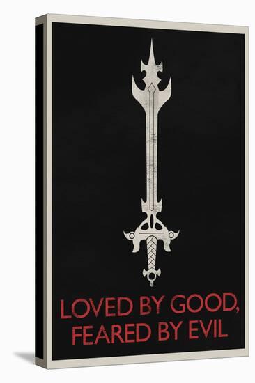 Loved By Good Feared By Evil Retro-null-Stretched Canvas