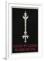 Loved By Good Feared By Evil Retro-null-Framed Art Print