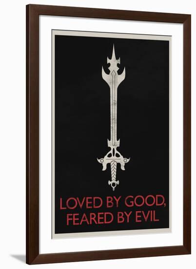 Loved By Good Feared By Evil Retro-null-Framed Art Print