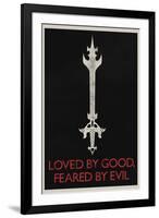 Loved By Good Feared By Evil Retro-null-Framed Art Print