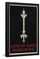 Loved By Good Feared By Evil Retro-null-Framed Poster