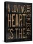 Loveing Heart Brown-Jace Grey-Stretched Canvas