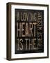 Loveing Heart Brown-Jace Grey-Framed Art Print