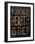 Loveing Heart Brown-Jace Grey-Framed Art Print