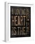 Loveing Heart Brown-Jace Grey-Framed Art Print