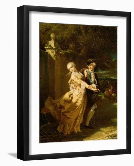 Lovelace Abducting Clarissa Harlowe, 1867-Louis Edouard Dubufe-Framed Giclee Print