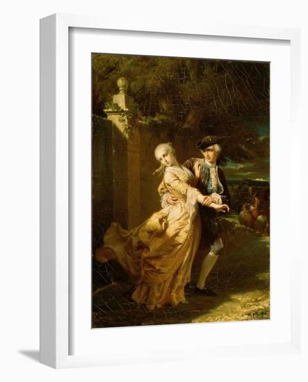 Lovelace Abducting Clarissa Harlowe, 1867-Louis Edouard Dubufe-Framed Giclee Print