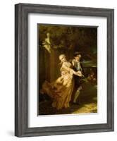 Lovelace Abducting Clarissa Harlowe, 1867-Louis Edouard Dubufe-Framed Giclee Print