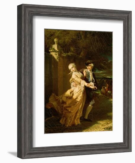 Lovelace Abducting Clarissa Harlowe, 1867-Louis Edouard Dubufe-Framed Giclee Print