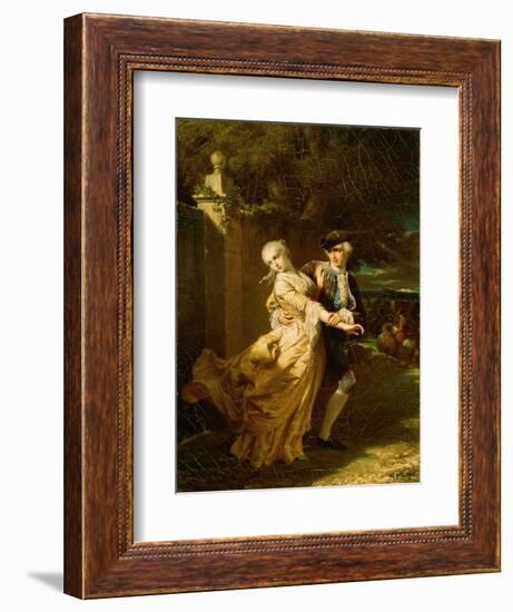 Lovelace Abducting Clarissa Harlowe, 1867-Louis Edouard Dubufe-Framed Giclee Print