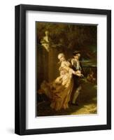 Lovelace Abducting Clarissa Harlowe, 1867-Louis Edouard Dubufe-Framed Giclee Print