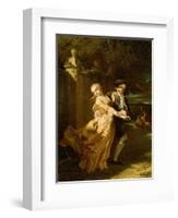 Lovelace Abducting Clarissa Harlowe, 1867-Louis Edouard Dubufe-Framed Giclee Print