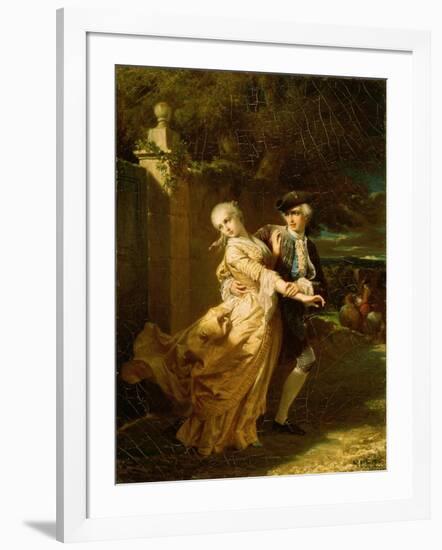 Lovelace Abducting Clarissa Harlowe, 1867-Louis Edouard Dubufe-Framed Giclee Print