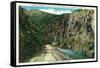 Loveland, Colorado - View of Thompson Canyon Entrance on Highway to Estes Park, c.1938-Lantern Press-Framed Stretched Canvas