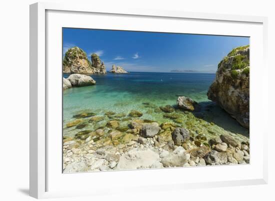 Lovely Limestone Cove at the Tonnara Di Scopello-Rob Francis-Framed Photographic Print