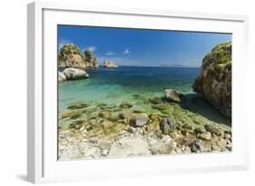 Lovely Limestone Cove at the Tonnara Di Scopello-Rob Francis-Framed Photographic Print