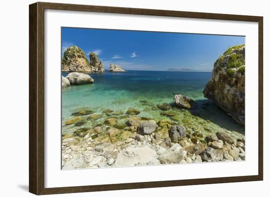 Lovely Limestone Cove at the Tonnara Di Scopello-Rob Francis-Framed Photographic Print