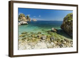 Lovely Limestone Cove at the Tonnara Di Scopello-Rob Francis-Framed Photographic Print