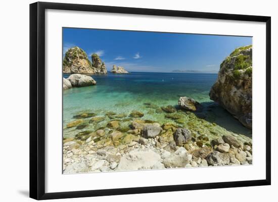 Lovely Limestone Cove at the Tonnara Di Scopello-Rob Francis-Framed Photographic Print