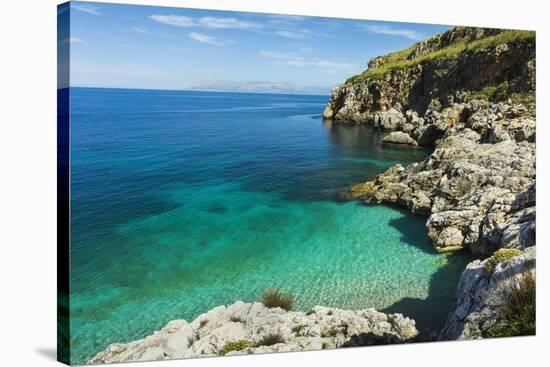 Lovely Limestone Cove at Zingaro Nature Reserve Near Scopello-Rob Francis-Stretched Canvas