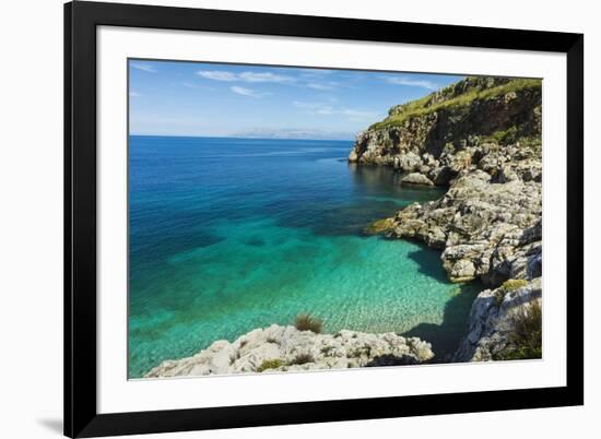 Lovely Limestone Cove at Zingaro Nature Reserve Near Scopello-Rob Francis-Framed Photographic Print