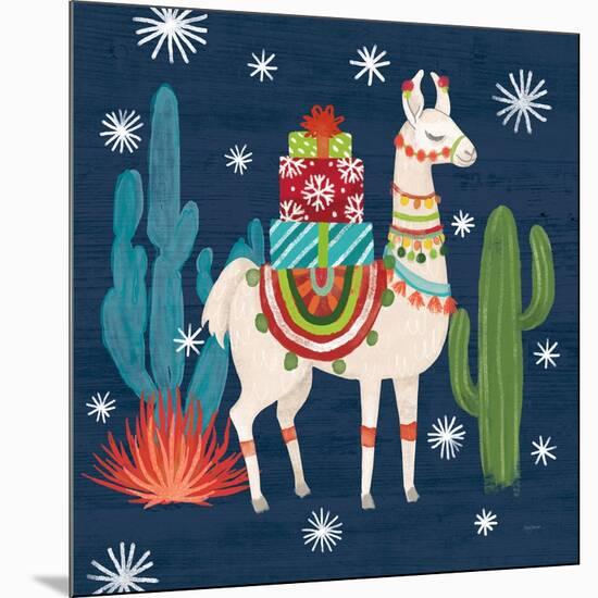 Lovely Llamas II Christmas-Mary Urban-Mounted Art Print