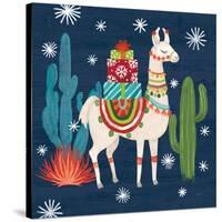 Lovely Llamas II Christmas-Mary Urban-Stretched Canvas