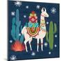 Lovely Llamas II Christmas-Mary Urban-Mounted Art Print