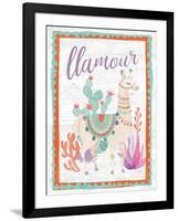 Lovely Llamas II Llamour-null-Framed Art Print