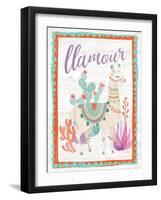 Lovely Llamas II Llamour-null-Framed Art Print