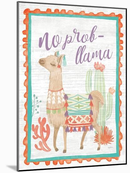 Lovely Llamas IV No Probllama-null-Mounted Art Print