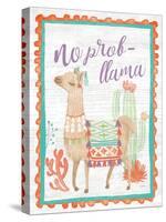 Lovely Llamas IV No Probllama-null-Stretched Canvas