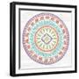 Lovely Llamas Mandala II-Mary Urban-Framed Art Print