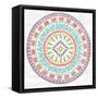 Lovely Llamas Mandala II-Mary Urban-Framed Stretched Canvas