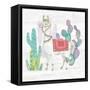 Lovely Llamas V-Mary Urban-Framed Stretched Canvas