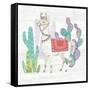 Lovely Llamas V-Mary Urban-Framed Stretched Canvas