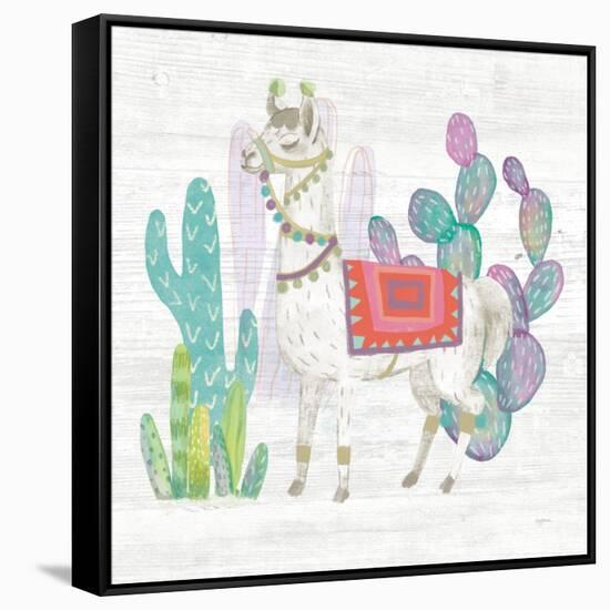 Lovely Llamas V-Mary Urban-Framed Stretched Canvas