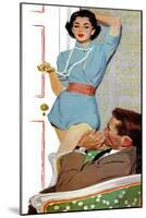 Lovely Neighbor  - Saturday Evening Post "Leading Ladies", November 20, 1954 pg.43-Lynn Buckham-Mounted Giclee Print
