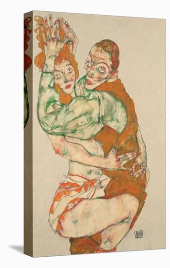 Lovemaking-Egon Schiele-Stretched Canvas