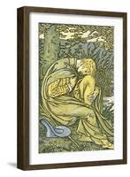 Lover with Head Bowed in Grief, from 'O Willow, Willow', Traditional English Folk Song,…-Walter Crane-Framed Giclee Print