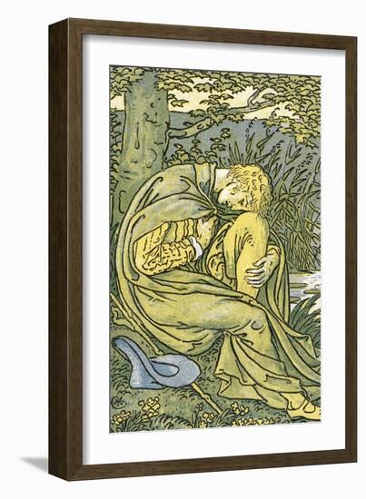 Lover with Head Bowed in Grief, from 'O Willow, Willow', Traditional English Folk Song,…-Walter Crane-Framed Giclee Print