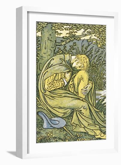 Lover with Head Bowed in Grief, from 'O Willow, Willow', Traditional English Folk Song,…-Walter Crane-Framed Giclee Print